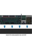 Rampage Kb-r28 Blade Plus Siyah/gümüş Gökkuşağı Türkçe Kırmızı Switch Mekanik Klavye Gaming Oyuncu Klavyesi - 3