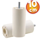 Mobilya Kanepe Sehpa TV Ünitesi Koltuk İnce Diş Orta Destek Ayağı 10 cm Beyaz Baza Ayak 4 Adet thumbnail 5