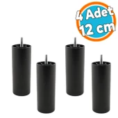Mobilya Kanepe Sehpa TV Ünitesi Koltuk İnce Diş Orta Destek Ayağı 12 cm Siyah Baza Ayak 4 Adet thumbnail 1