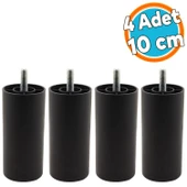 Mobilya Kanepe Sehpa TV Ünitesi Koltuk İnce Diş Orta Destek Ayağı 10 cm Siyah Baza Ayak 4 Adet thumbnail 1