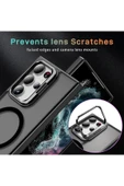 Samsung Galaxy S24 Plus Standlı Mat Magsafe Metal Renk Tuşlu Kamera Lens Hediyeli - 4