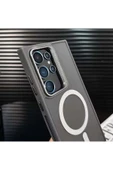 Samsung Galaxy S24 Ultra Standlı Mat Magsafe Metal Renk Tuşlu Kamera Lens Hediyeli - 1