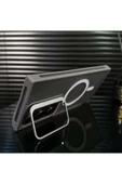 Samsung Galaxy S24 Ultra Standlı Mat Magsafe Metal Renk Tuşlu Kamera Lens Hediyeli - 4