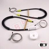 BMW 3 Serisi E90 E91 2004-2012 4/5 Kapı 51337140587 İçin Elektrikli Ön Sol Cam Kriko Tamir Seti thumbnail 4