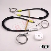 BMW 3 Serisi E90 E91 2004-2012 4/5 Kapı 51337140587 İçin Elektrikli Ön Sol Cam Kriko Tamir Seti thumbnail 3