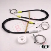 BMW 3 Serisi E90 E91 2004-2012 4/5 Kapı 51337140588 İçin Elektrikli Ön Sağ Cam Kriko Tamir Seti thumbnail 4