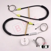 BMW 3 Serisi E90 E91 2004-2012 4/5 Kapı 51337140588 İçin Elektrikli Ön Sağ Cam Kriko Tamir Seti thumbnail 1