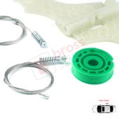 Peugeot 508 MK1 W23 8D 8E 2010-2018 4/5 Kapı 9224H9 İçin Elektrikli Arka Sağ Cam Kriko Tamir Seti thumbnail 4