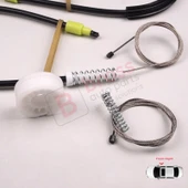 BMW 3 Serisi E90 E91 2004-2012 4/5 Kapı 51337140588 İçin Elektrikli Ön Sağ Cam Kriko Tamir Seti thumbnail 5