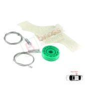 Peugeot 508 MK1 W23 8D 8E 2010-2018 4/5 Kapı 9224H9 İçin Elektrikli Arka Sağ Cam Kriko Tamir Seti thumbnail 3