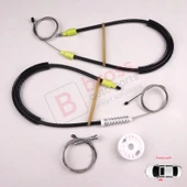 BMW 3 Serisi E90 E91 2004-2012 4/5 Kapı 51337140587 İçin Elektrikli Ön Sol Cam Kriko Tamir Seti thumbnail 2