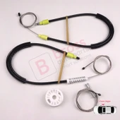 BMW 3 Serisi E90 E91 2004-2012 4/5 Kapı 51337140588 İçin Elektrikli Ön Sağ Cam Kriko Tamir Seti thumbnail 2