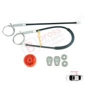 Peugeot 307 3B 2003-2009 Cabriolet Convertible 922497 İçin Elektrikli Arka Sağ Cam Kriko Tamir Seti thumbnail 1