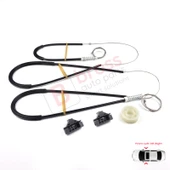 VW Lupo Seat Arosa 1998-2005 3- Kapı 6X0837461 6X0837462 İçin Ön Sol veya Sağ Cam Kriko Tamir Seti thumbnail 4