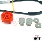 Peugeot 307 3B 2003-2009 Cabriolet Convertible 922497 İçin Elektrikli Arka Sağ Cam Kriko Tamir Seti thumbnail 5