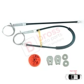 Peugeot 307 3B 2003-2009 Cabriolet Convertible 922497 İçin Elektrikli Arka Sağ Cam Kriko Tamir Seti thumbnail 2