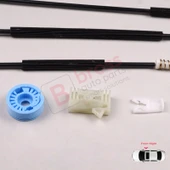 Peugeot 307 3B 2003-2009 Cabriolet Convertible 9222V9 İçin Elektrikli Ön Sağ Cam Kriko Tamir Seti thumbnail 4