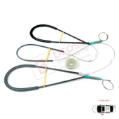 Peugeot 306 Phase 2/3 1997-2002 Cabrio Convertible 922285 İçin Elektrikli Sol Cam Kriko Tamir Seti thumbnail 2