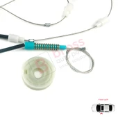 Peugeot 306 Phase 2/3 1997-2002 Cabrio Convertible 922285 İçin Elektrikli Sol Cam Kriko Tamir Seti thumbnail 4