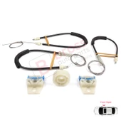 VW Polo Vento MK5 6R 6C 61 2009-2022 4/5 Kapı 6R4837462 İçin Elektrikli Ön Sağ Cam Kriko Tamir Seti thumbnail 4