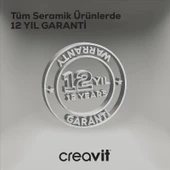 Creavit LP140 Loop Yuvarlak Çanak Lavabo Ø40 cm Selçuklu Rölyef Uygulamalı - 5