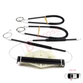 Skoda Fabia MK1 1999-2008 4/5 Kapı Praktik Van 6Y0837655 İçin Manuel Ön Sol Kapı Cam Kriko Tamir Seti thumbnail 2