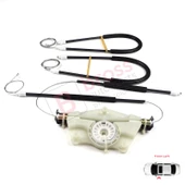 Skoda Fabia MK1 1999-2008 4/5 Kapı Praktik Van 6Y0837655 İçin Manuel Ön Sol Kapı Cam Kriko Tamir Seti thumbnail 1