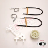 Fiat Abarth Punto Grande Evo MK3 199 2005-2024 İçin Elektrikli Arka Sol Kapı Cam Kriko Tamir Seti thumbnail 1