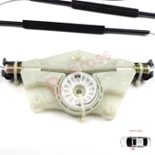 Skoda Fabia MK1 1999-2008 4/5 Kapı Praktik Van 6Y0837655 İçin Manuel Ön Sol Kapı Cam Kriko Tamir Seti thumbnail 5