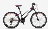 KRON XC 75 LADY 24 JANT 21 VİTES V FREN FULL SHIMANO SİSTEM MAT SİYAH-GRİ/PEMBE )KRN25-041) - 1