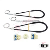 VW Golf MK5 A5 1K 1K1 2003-2009 3 Kapı HB Coupe 1K3837462 İçin Elektrikli Sağ Cam Kriko Tamir Seti thumbnail 1