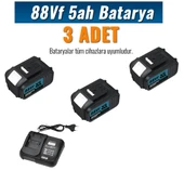 Prohummer PH252 Profesyonel Akülü Süper 5li Set Makina 88vf 5ah 125mm Avuç Taşlama, Sds Plus Kırıcı Delici Hilti, Somun Sıkma Sökme, Vidalama Matkap, Budama Testere - 8