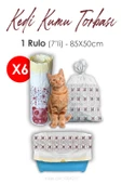 Rosie 6 Rulo Kedi Kumu Torbası, 85x50cm Boyutunda, 7' li 6 Rulo thumbnail 1