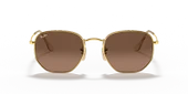 Ray-Ban Hexagonal 3548N 9124/43 Arista Gold-Brown Güneş Gözlüğü - 2