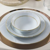 GÜRAL PORSELEN Soprano 26 Parça 6 Kişilik Yemek Takımı Altın Yaldız 23 thumbnail 4