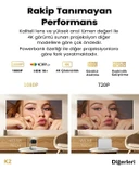 AGGIY K2 4K ŞARJLI ANDROID 11 BLUETOOTH - WİFİ -HOPARLÖR TAŞINABİLİR PROJEKSİYON - 1