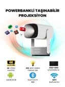 AGGIY K2 4K ŞARJLI ANDROID 11 BLUETOOTH - WİFİ -HOPARLÖR TAŞINABİLİR PROJEKSİYON - 5