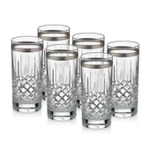 GÜRAL PORSELEN Barok 6 Parça Limonata Bardağı Platin - 1