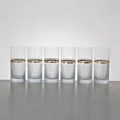 GÜRAL PORSELEN  Elite 6 Parça Limonata Bardağı Platin - 1
