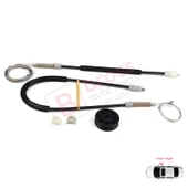 Volvo C70 873 1998-2005 Cabrio Convertible CC İçin Sağ Cam Kriko Tamir Seti thumbnail 4