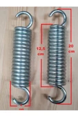 Yapa Yavuzpaşalar 7 Mm Çelik 2 Adet Salıncak Yayı - Ekstra Uzun - 17 Boğum - 20 Cm - Galvanizli - Düz Kancalı - 1