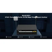 RUIJIE 8port RG-ES110F-P 10/100 2-UPLINK 110W YÖNETİLEMEZ POE SWITCH thumbnail 2