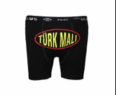 Türk Malı Komik Erkek Boxer Siyah - 1