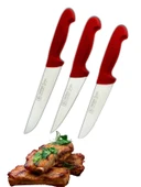 Sürbisa Kasap Seti (3'lü Pimsiz Kırmızı) 61110-111-130 thumbnail 1