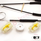 Seat Ibiza MK4 2008-2017 2/3 Kapı HB Coupe 6J3837401 İçin Elektrikli Sol Cam Kriko Tamir Seti thumbnail 5