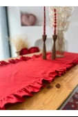 Lovely Kırmızı Fırfırlı  Runner 40x120 cm - 1