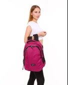 Okapi Sırt Çantası Üç Bölmeli Bordo OKP-128 thumbnail 12