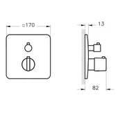 ARTEMA A42290 Suit Ankastre Termostatik Banyo Bataryası (V-Box Sıva Üstü Grubu) Krom - 2