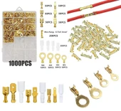 Kablo Terminal ve Halka Seti 1000 Parça Sarı (2,8-4,8-6,3mm 50 li Takım ve Kılıfı) Plastik Çantada - 2