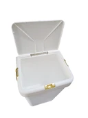 Gold Tekli Dokunmatik Çamaşır Sepeti Çöp Kovası Temizlik Kovası Kirli Sepet 40 Litre-MT008 - 4